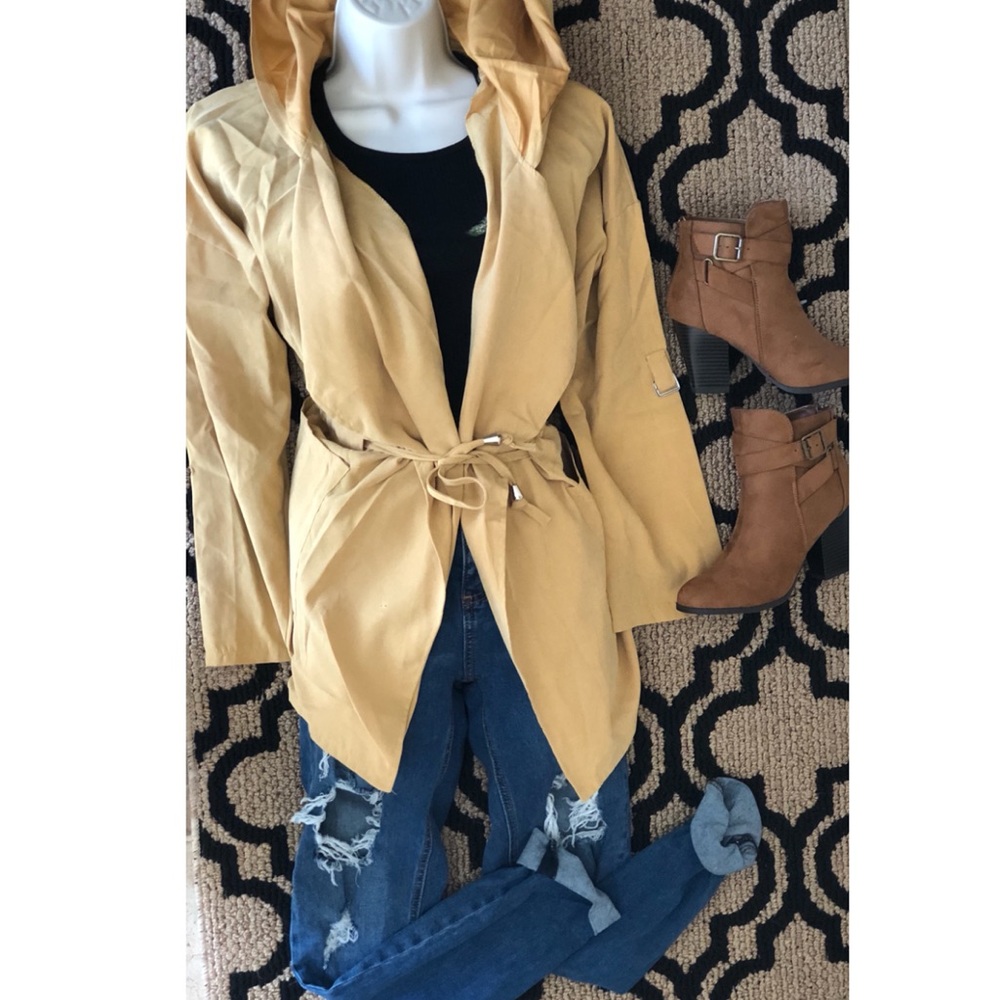 Mustard yellow drawstring jacket 💕 - Picture 3 of 3